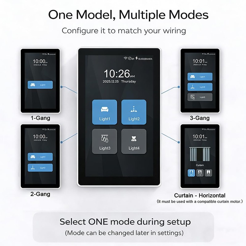 LANBON L10 Large LCD Smart Light Switch, Custom Display &
