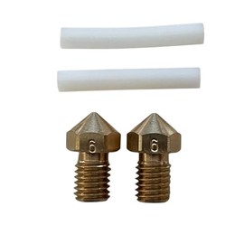 Smilyeez Listing for Flashforge Creator Pro 2 Nozzle and Tube Set: 2 High-Precision 0.6mm Brass Nozzles and 2 Durable PTFE Tubes - Optimal 3D Printing, Easy Installation, and Enhanced Longevity