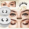 Ginani Magnetic Lashes,Ginani Magnetic Eyelashes Kit,Magnet Eyelashes with Applicator Natural