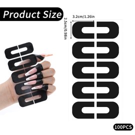 YUXIANLB U Shape Nail Polish Protector, 10 Sheet 100 Pieces Disposable Peel Off Nail Stickers for Nail Painting, Cuticle Protector Tape Nail Guards Spill Proof Stickers Stamping Tool for Nail DIY