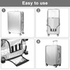 DAWRIS 3Pcs Clear Suitcase Covers 20+24+28 Inch PVC Luggage Covers
