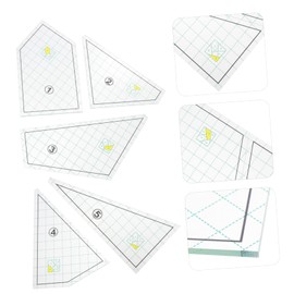 IWOWHERO 5pcs Quilting Ruler Set Sewing Fabric Rulers Templates Quilting Supplies for Fabric Binding