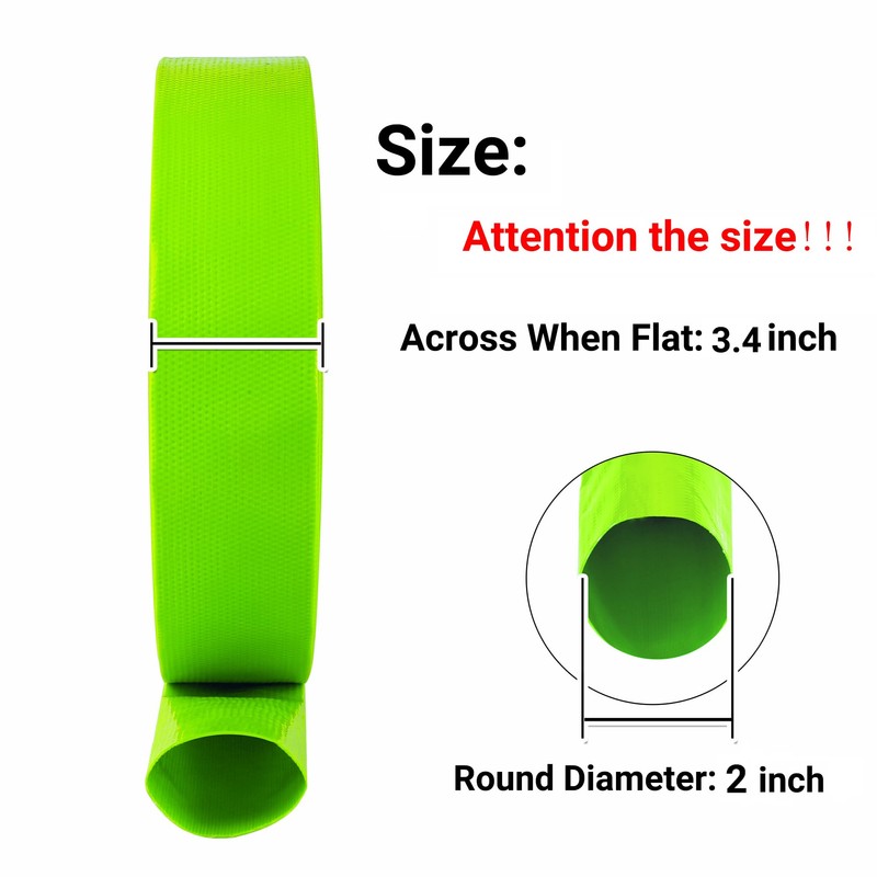 2 inch x 100 FT Pool Backwash Hose, Green Heavy