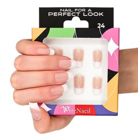 VotreNaeil Perfect Look Press On Nails (Daily) - No Glue and Easy to Remove, 3D Glossy Nail Art for Prom and Party, Nail Kit with Adhesive Tabs, Stick On Fake Nails for Women (24 pcs) (D5)