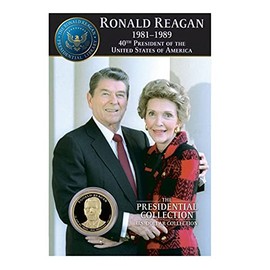 Ronald Reagan $1 Coin - Placed on Souvenir Card - From the U.S. Mint - Legal Tender - Not in Circulation