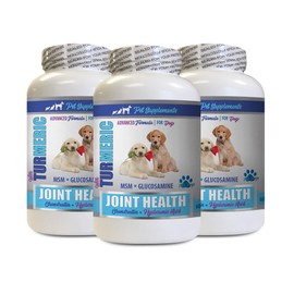 PET SUPPLEMENTS Dog Joint and Hip Supplement - Turmeric Joint Health for Dogs - Advanced Formula for Joints - Turmeric for Dogs Powder - 1 Bottle (60 Tablets)
