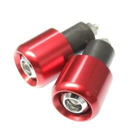 nakira nkr1096 Bike Grip Bar End Aluminum 0.9 inch (22.2 mm) for Handles, Simple Type (Red)