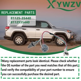 Headlight Bulb Socket Wiring Harness for Toyota 4Runner 2006–2009 SR5 Limited Sport – 81125-35440 8112535440 Connector Plug Driver or Passenger Side Headlamp Cord Assembly