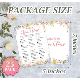 Ycyfckdr Bridal Shower Games, Wedding Shower Game Cards, Wildflower Bridal Party Decorations Supplies, Engagement Bachelorette Games for 25 Guests, Wedding Game for Reception -A07