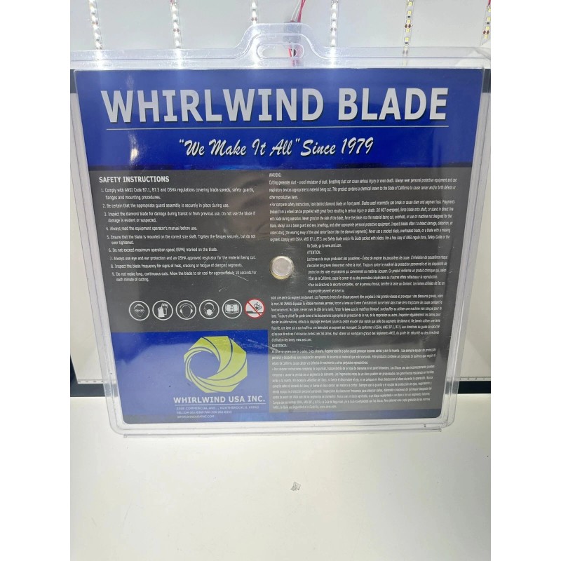 Whirlwind Diamond Saw Blade 14" Dry or Wet for Cutting