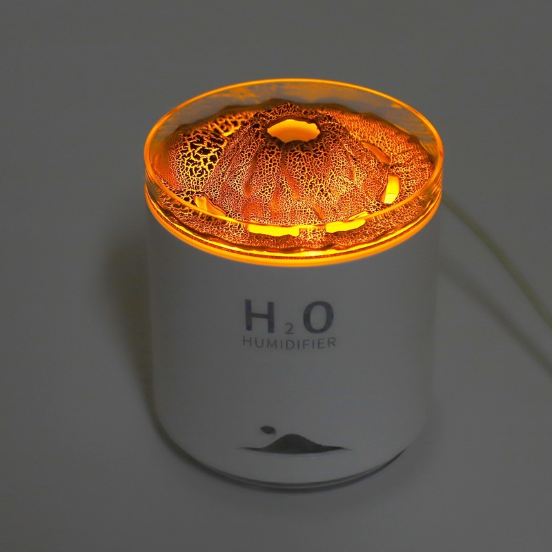 Essential Oil Diffuser Large Capacity Colorful Volcano Appearance Night Light