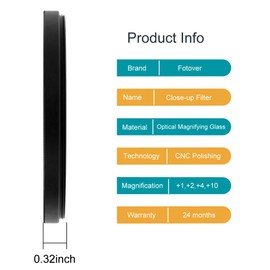 49mm Close-up Filter Kit 4 Pieces(+1,+2,+4,+10) Macro Filter Accessory Close-up Lens Filter Kit Set with Lens Filter Pouch for Canon Nikon Sony Pentax Olympus Fuji DSLR Camera+Lens Cap