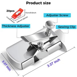 Rnigra Upgraded Magnetic Seam Guide for Sewing Machine, Magnetic Sewing Guide with Clip, with 20 Colorful Sewing Clips, Hemmer Guide, Magnetic Sewing Machine Guide, Sewing Supplies Accessories