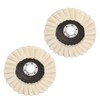 2Pcs 5in Grinding Disc Wave Shape Wool Felt Polishing Wheel