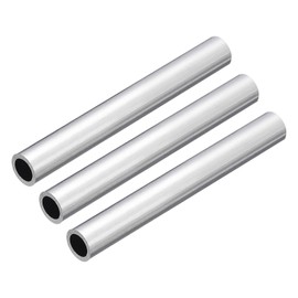 GLOKUUCA Aluminum Round Tube 6063-3 Pcs Metal Straight Tubing Pipe Tubing Fits for Industry DIY Projects Craft Model Use - (14mm OD x 10mm ID x 100mm L)