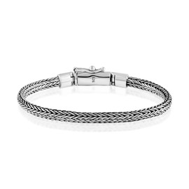 Handmade Bali SNAKE Chain Bracelet 4 MM for Women/Men in 925 Sterling Silver (7)