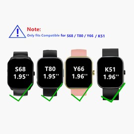 Mihence Screen Protector Compatible for T80 Smart Watch 1.95'' , HD Full Coverage TPU Protective Film Compatible for Cillso / Puqo 1.95'' Smartwatch / Y66 Smartwatch ( 6PCS )