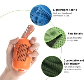 3 Toallas de Enfriamiento para Deportes, Microfibra Absorbente de Secado Rápido con Bolsa de Silicona, Toalla Fría Reutilizable para Gym, Yoga, Running, Senderismo, Viajes (3 Colores)