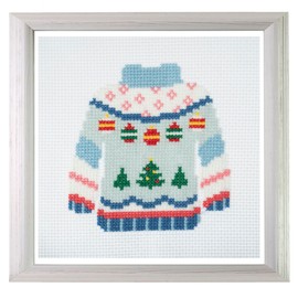 Trimits Mini Counted Cross Stitch Kits, 13 x 13cm (5 x 5in), Christmas Jumper