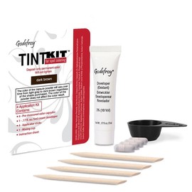 Kit de tinte Godefroy para cabello con cobertura total de canas, marrón oscuro, 4 Aplicaciones, retoque de raíces duradero para hombres y mujeres, cáp