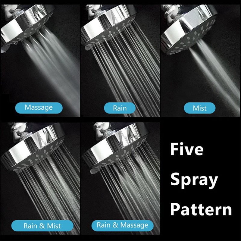 High Pressure Shower Head G1/2 Multifunctional Replacement Rain Shower Head