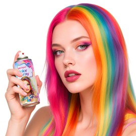 Temporary Hair Color Spray for Kids Women, White Hair Spray, Washable Root Touch Up Hair Color Dye, Hair Coloring Natural Hair Strong Style Gel Cream for Party,Hallowen,Cosplay(White 4.06oz)