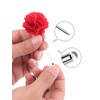 Panfanrel 16 Pieces Flower Men's Lapel Pins Handmade Satin Boutonniere