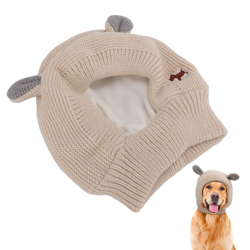 Knitted Rabbits Ear Pet Hat Noise Protection Warm Dog Grooming