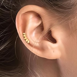 Conch Earring Cartilage Stud Threadless Flat Back Earrings for Women Trendy Jewelry Gifts