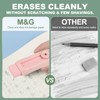 M&G 4 Pack Erasers, Pink Sliding Retractable Eraser Push Pull