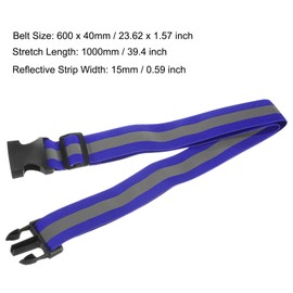 MECCANIXITY Reflective Belt Bands 24x1.6 Inch Strip High Visibility Reflective Running Gear for Cycling Running Walking Blue