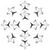 Ipetboom Clips De Pelo Estrella Plateados - 20 Piezas Broches