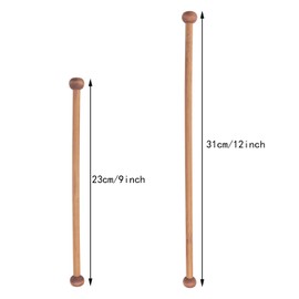 ITROLLE 1 Pack Round Sandalwood Decorative Transfers Hanging Rods Bamboo and Wood Weaving Accessories Tenon Rods for Home Crafts DIY Hooks Banner Rods Closet Shelf Clothes Rails
