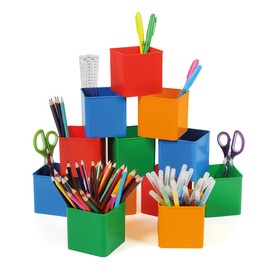 Classmaster SP12 Desk Pots – Storage Containers for Pencils, Pens & Office Supplies (Pack of 12)