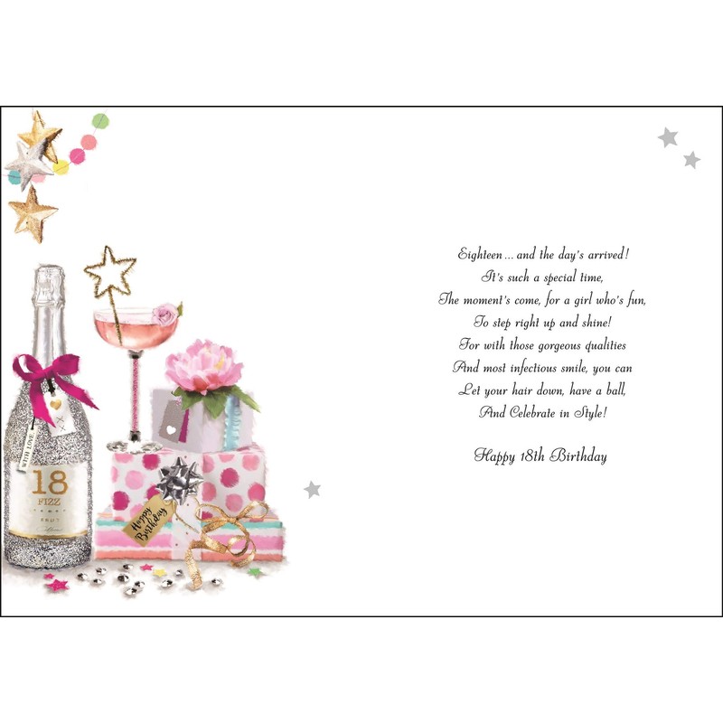 Jonny Javelin Female Age 18 18th Birthday Wishes Card -