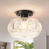 OYKYOHEI Semi Flush Mount Ceiling Light, Globe Glass Ceiling Light