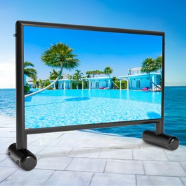 Heipigo Inflatable Projector Screen, 16ft Upgraded Inflatable Movie Screen Outdoor Airtight Design with 600W Air Pump for Outdoor/Indoor - Does Not Require Continuous Inflation