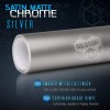 Solutions Silver Satin Matte Chrome Metallic Vinyl Film Wrap Sticker