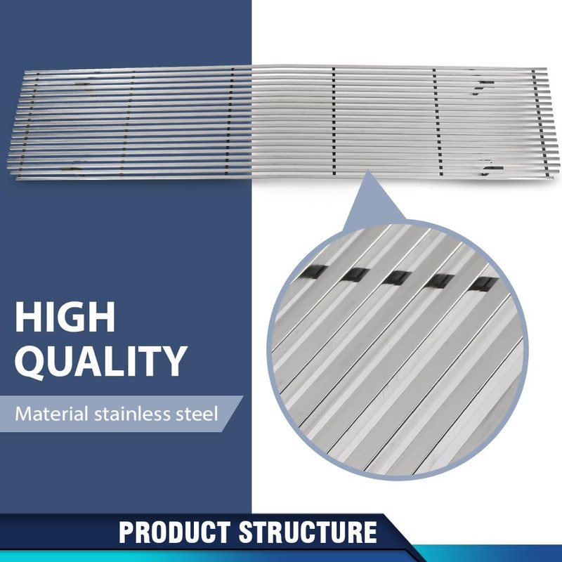 PIT66 Main Stainless Chrome Billet Grille Compatible with Chevy Blazer