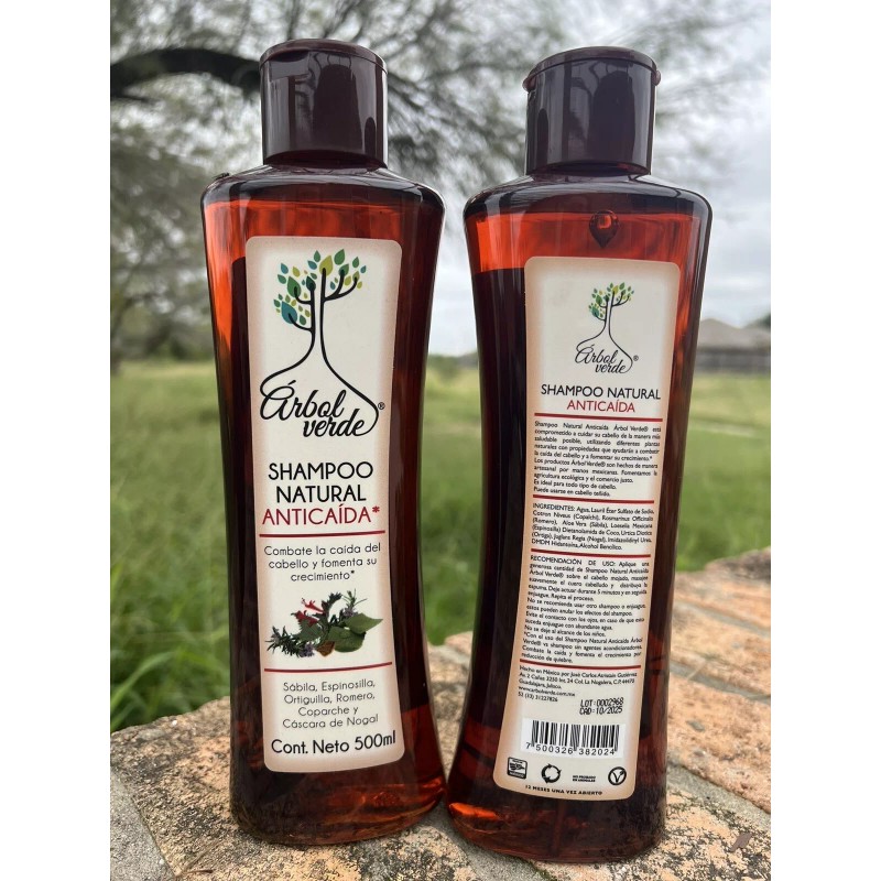 Arbol Verde 2 ARBOL VERDE SHAMPOO ORIGINAL ANTI CAIDA ANTI-HAIRLOSS