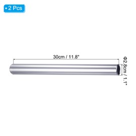 PATIKIL Relay Track Baton, 2 Pack Aluminum Tube Field Running Race Stick Corrosion Resistant for Outdoor Athletics Sport Game Practice Tool, Silver