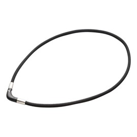 Phiten RAKUWA Magnetic Titanium V - Shaped Necklace, black