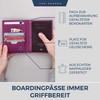 VON HEESEN Passport Holder Leather Case with RFID Protection -