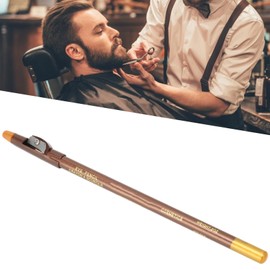 Beard Pencil Beard Shaping Tool Tracing Pen Tray Liner Beard Tracing Pen Barber Hairline Pencil Beard Mustache Combs (light brown), Barber Pencil Beard Tracer Pencil Professional