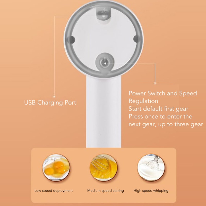 Electric Hand Mixer 3 Gear Egg Whipping Cream Beater Handheld