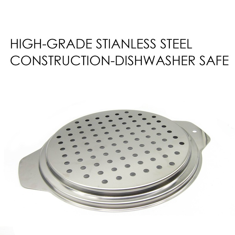 Hicook Stainless Steel Spaetzle Maker Lid with Scraper Traditional German
