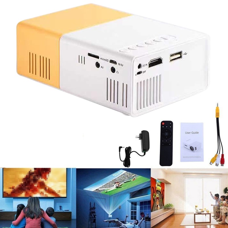 YG300 Mini Projector Audio YG-300 HD USB Mini Projector Support