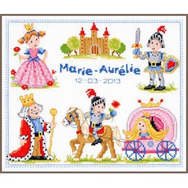 Vervaco Counted Cross Stitch Kit Knights and Princesses 11.2" x 9.6"
