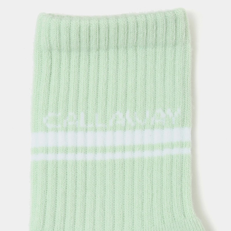 Callaway C25193204 Women's Antibacterial Deodorizing Short Socks (Line Pattern, Functional