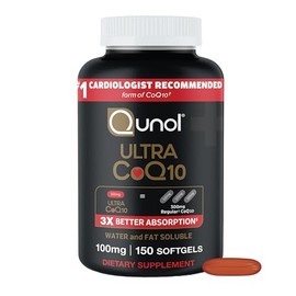 Qunol Ultra CoQ10 100mg Softgels- 3X Better Absorption Coenzyme Q10 Supplements - Antioxidant Supplement for Vascular and Heart Health  Energy...     